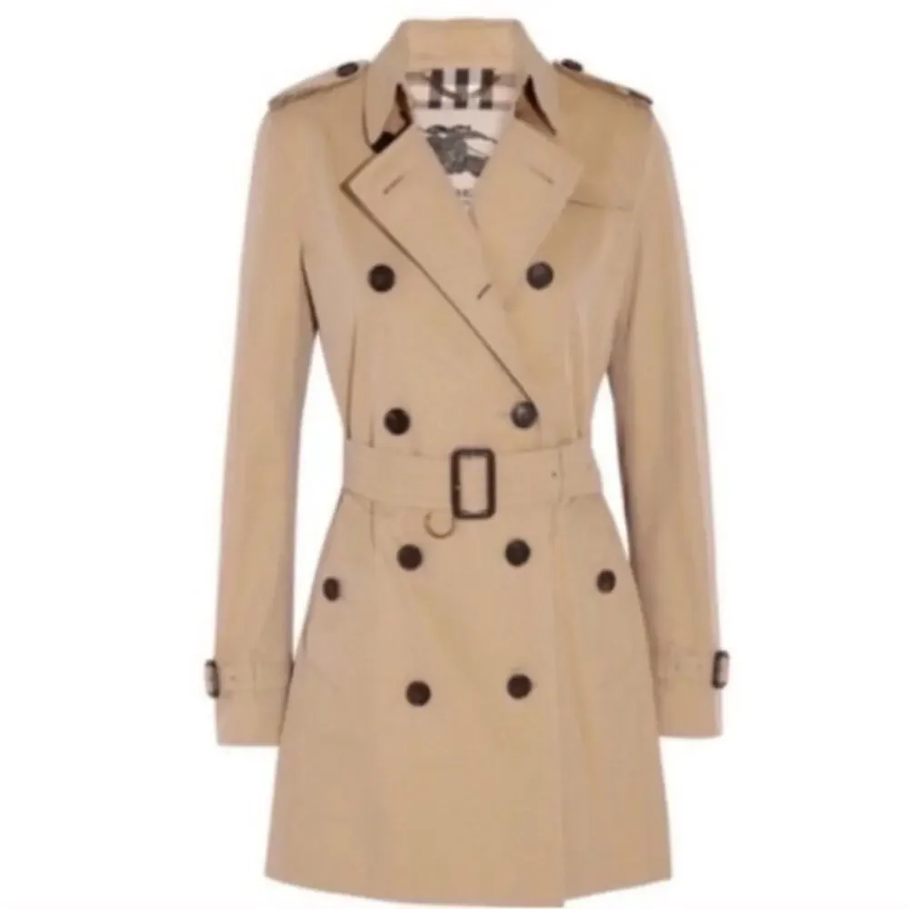 BURBERRY Kensington Long Trench Coat Jacket 2 - Picture 2 of 13